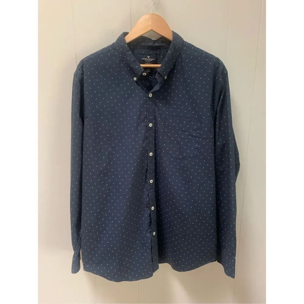 American Eagle Men’s LS Classic Fit Button Down Shirt XXL